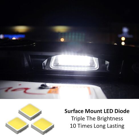 مجموعة إضاءة لوحة ترخيص LED كاملة 3 وات من iJDMTOY OEM-Fit متوافقة مع Scion FR-S Toyota 86 Subaru BRZ Impreza WRX STi Legacy Crosstrek Ascent، مدعومة بـ 24-SMD Xenon White LED in Kuwait