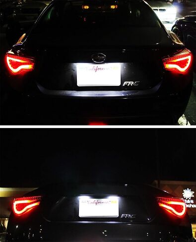 مجموعة إضاءة لوحة ترخيص LED كاملة 3 وات من iJDMTOY OEM-Fit متوافقة مع Scion FR-S Toyota 86 Subaru BRZ Impreza WRX STi Legacy Crosstrek Ascent، مدعومة بـ 24-SMD Xenon White LED in Kuwait