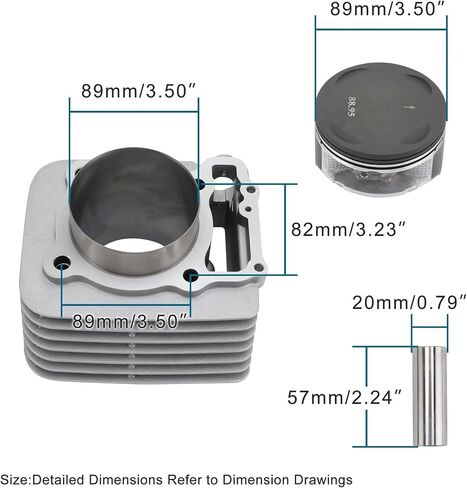 GOOFIT 85mm 397CC أسطوانة تتحمل كبيرة مع مجموعة حلقات المكبس مع حشوات مع استبدال شمعة الاحتراق لـ 400X TRX400EX TRX400X 1999-2008 1996-2014 12100-HN1-A7 ATV Quad in Kuwait