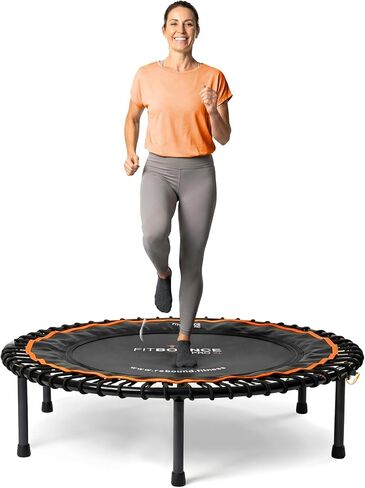 FIT Bounce PRO XL Premium Bungee Rebounder الولايات المتحدة الأمريكية | ترامبولين صغير صامت قابل للطي نصف قابل للطي | الكبار والصغار | أقراص DVD والتدريبات عبر الإنترنت | منطقة ارتداد كبيرة جدًا | أقصى حمولة 400 رطل | جاهز تجميعها in Kuwait
