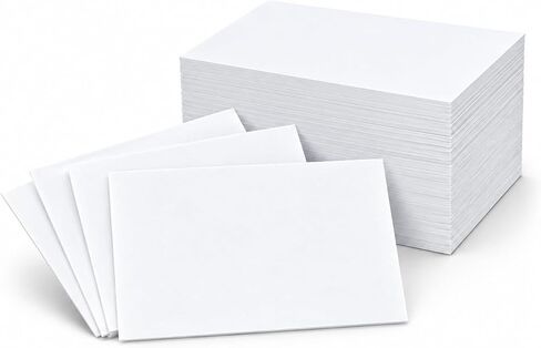 100 Pack of 3x5 inches Thick Heavyweight Index Cards on 80lb Card Stock - Perfect for Note-Taking, Studying, and Organization - Ideal for Classrooms, Office, and Home Use (100) in Kuwait