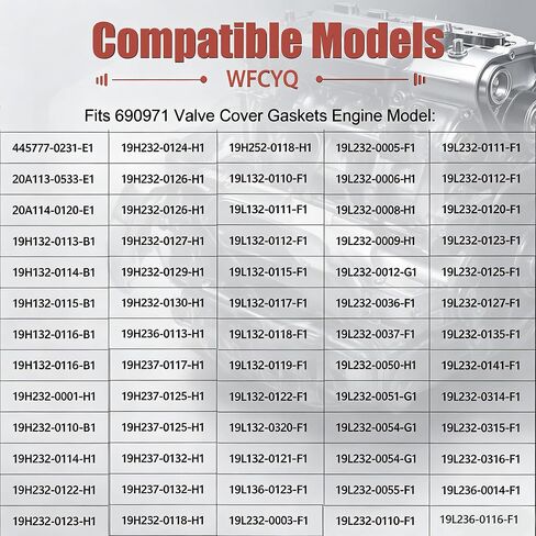 Replacement 690981 & 690982 for BS Push Rods Set, with 690971 Valve Cover Gasket in Kuwait
