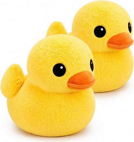 Leyndo 2 Pcs Giant Plush Yellow Duck Soft Stuffed Animal Toy Duck Stuffed Plush Pillow Huggable Animal Dolls Play Set Toy for Boys Girls Birthday Gift Party Sofa Decoration(7.9 Inch) in Kuwait