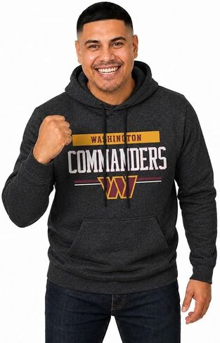 سويت شيرت بغطاء للرأس من Team Fan Apparel للبالغين من Gameday باللون الفحمي - مزيج من القطن والبوليستر - ابق دافئًا وتمثل فريقك in Kuwait