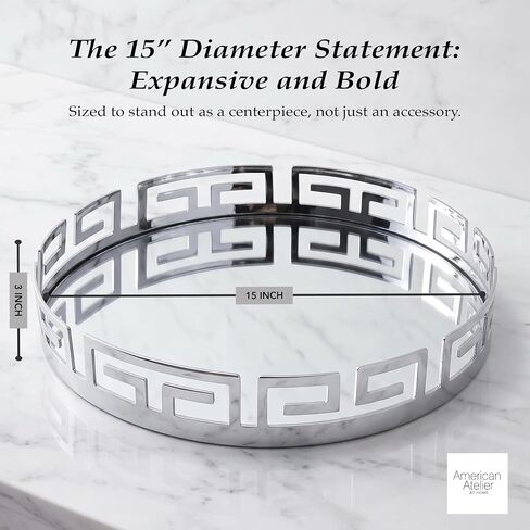 American Atelier Silver Mirror Tray 15 inches in Kuwait