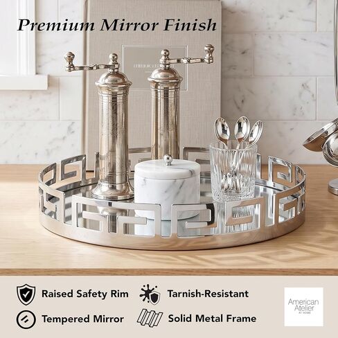 American Atelier Silver Mirror Tray 15 inches in Kuwait
