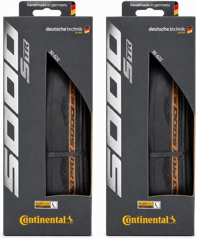 Continental Grand Prix 5000 S TR 700x28 أسود/شفاف - جاهز بدون أنابيب - حزمة من إطارين in Kuwait