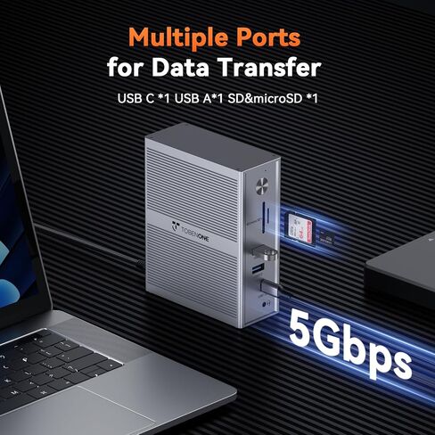 TobenONE USB C Docking Station Dual 4K Monitor for MacBook M1/M2/M3/Windows, Triple Display Laptop Docking Station Stand, Universal USB C Dock with Dual 4K HDMI, Power Adapter, VGA, 6 USB, RJ45, SD in Kuwait