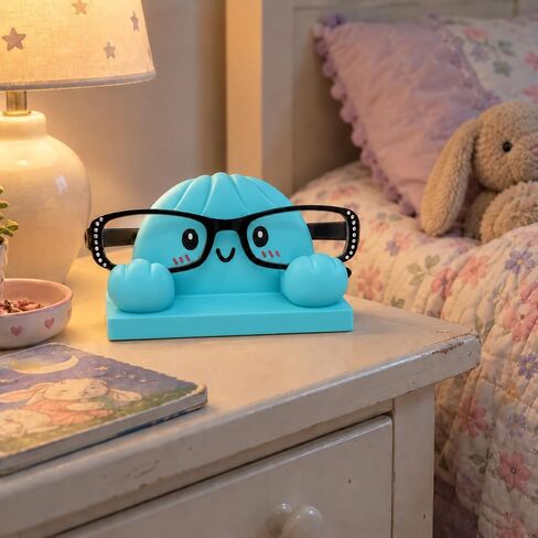 Fun Animal Eyeglass Holder Stand for Kids Women - Securely Hold Kids Eyeglasses, Adult Reading Glasses Like Glasses Organizer for Desk, Bedside Nightstand (Sloth) in Kuwait