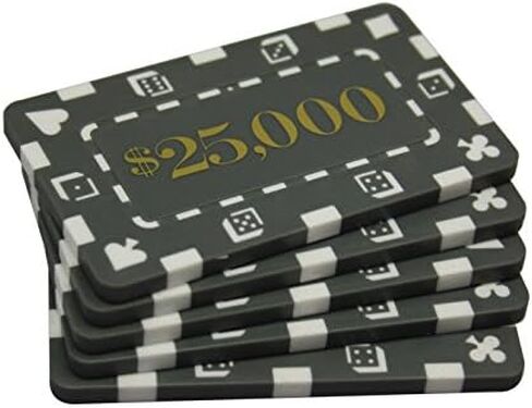 MRC 5 Pcs Denominated Rectangular Poker Chips Plaques $5000 Pink in Kuwait