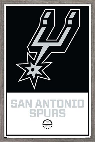 Trends International NBA San Antonio Spurs - ملصق حائط بشعار 21، 22.375 بوصة × 34 بوصة، حزمة ملصق ومشبك in Kuwait