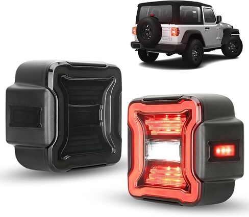 SUPAREE Tail Lights Assembly LED Rear Tail Light Compatible for 1979-2006 Wrangler TJ YJ CJ Universal trailer taillights - Pack of 2, RED in Kuwait