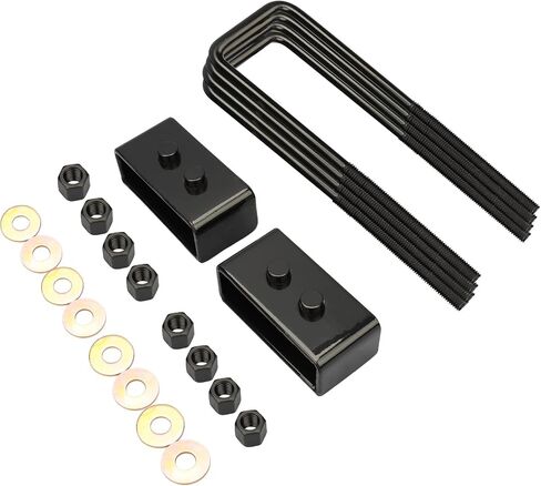 IRONTEK 1.5 "مجموعة كتلة الرفع الخلفية تناسب 2004-2019 لفورد F150 2WD 4WD مربع ورقة الربيع المحور U البراغي مجموعة رفع 1.5 بوصة in Kuwait
