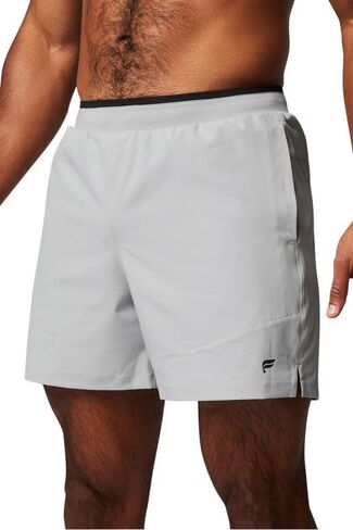 Fabletics Men's The Fundamental Short II, Workout, Running, Training, Gym, Yoga, Ultra Lightweight, 9" Inseam, L, Black/Black in Kuwait