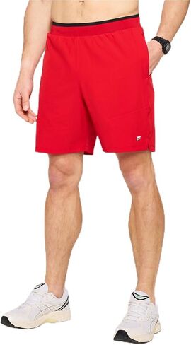 Fabletics Men's The Fundamental Short II, Workout, Running, Training, Gym, Yoga, Ultra Lightweight, 9" Inseam, L, Black/Black in Kuwait