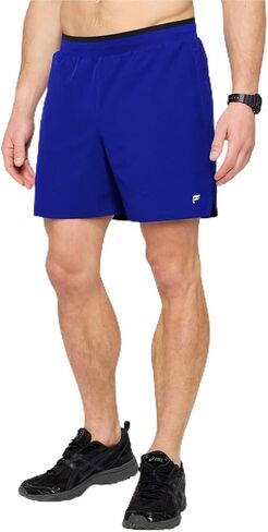 Fabletics Men's The Fundamental Short II, Workout, Running, Training, Gym, Yoga, Ultra Lightweight, 9" Inseam, L, Black/Black in Kuwait