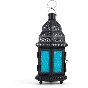 Gallery of Light Moroccan Lantern Blue Glass Candle Holder Candleholder in Kuwait