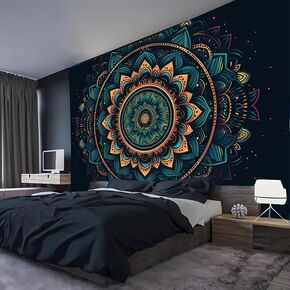 FENDROM Popular Handicrafts Indian hippie Bohemian Psychedelic Peacock Mandala Wall hanging College Dorm Beach Throws Table Cloth Bedding Tapestry in Kuwait