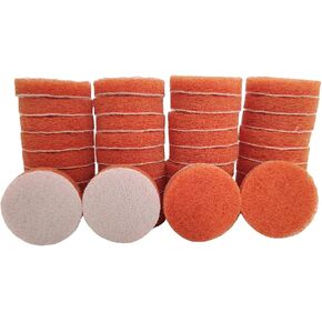 30PCS 3 inch Scrubber Pads Headlight Restoration Kit VÉZAAR Scouring Pad Hook and Loop Car Hub Cleaning Auto Painting Polishing Sanding Discs 600 to 800 Grit in Kuwait