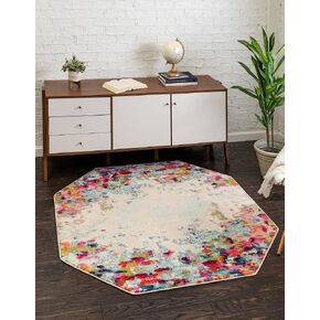 Unique Loom Chromatic Collection Modern Colorful & Vibrant Abstract Area Rug for Any Home Décor, 8' x 10' Rectangle, Multi/Blue in Kuwait
