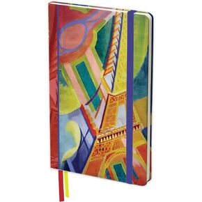 RainCaper Vegan Leather Journal Notebook, 160 Dot-Grid Pages, 5.7 inches x 8 inches, Journal - Monet Poppy Field in Kuwait