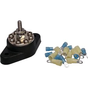 3/8" (Red) Distribution Stud Junction Post -8 Terminal Block- Buss Bar Kit in Kuwait