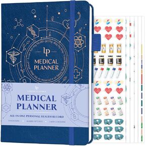 Legend Medical Planner – 12-Month Health Tracker Journal to Track Meals, Symptoms, Blood Pressure, Lab Test Results – Med & Wellness Notebook for Daily Self-Care & Health Goals (Purple) in Kuwait