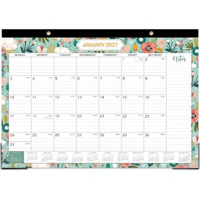 2024-2025 Desk Calendar - 2024-2025 Desk/Wall Calendar, 18 Months Desk Calendar, 12" x 17", Jul. 2024 - Dec. 2025, Large Ruled Blocks for Planning in Kuwait