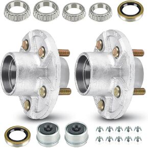 SEHNSUCHT Trailer Brake Idler Hub Kit, 5-Hole, 5" Bolt Circle Brake Idler Hub for 3500 lb Axles, Replacement Brake Hub Drum Assembly for Rvs, Trailer and Semi Truck(Set-2) in Kuwait