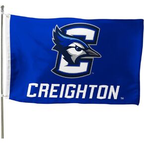 لافتات علم جامعة كريتون CU Bluejays أعلام 100% بوليستر للاستخدام الداخلي والخارجي 3x5 (النمط A) in Kuwait