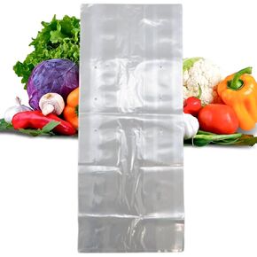 Plastic Produce Bag- Clear Unprinted Vented Produce Bags 8"x4"x18" - 1000 bags/case in Kuwait