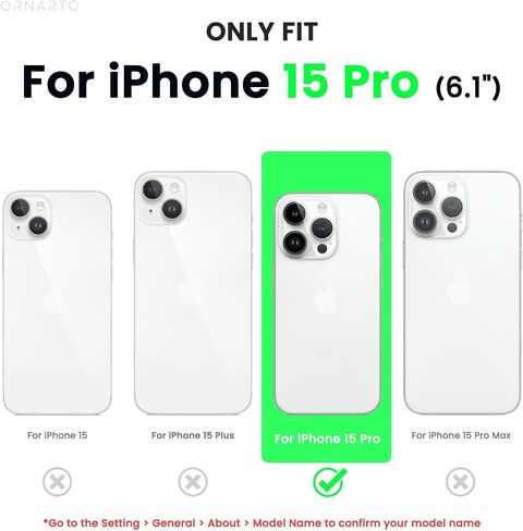ORNARTO متوافق مع جراب iPhone 15 Pro مقاس 6.1 بوصة، غطاء مطاطي جل ناعم مغطى بالكامل بثلاث طبقات من السيليكون السائل، جراب هاتف نحيف واقٍ مقاوم للصدمات مع بطانة من الألياف الدقيقة المضادة للخدش - وردي طباشيري in Kuwait