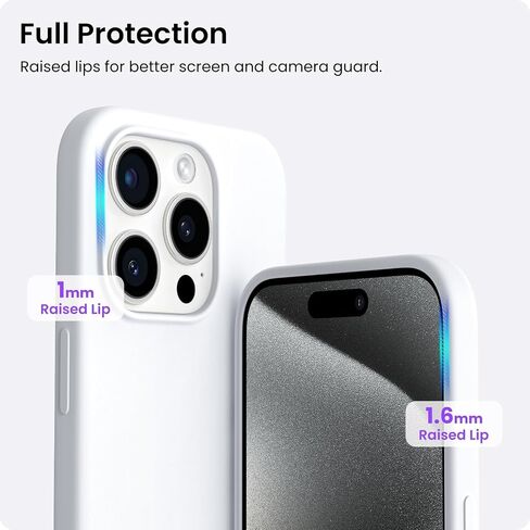 ORNARTO متوافق مع جراب iPhone 15 Pro مقاس 6.1 بوصة، غطاء مطاطي جل ناعم مغطى بالكامل بثلاث طبقات من السيليكون السائل، جراب هاتف نحيف واقٍ مقاوم للصدمات مع بطانة من الألياف الدقيقة المضادة للخدش - وردي طباشيري in Kuwait