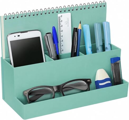 Acrimet Desktop Organizer - Multi Organizer Caddy Holder for Office, Home and School use (Plastic) (Solid Green Color) in Kuwait