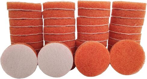 30PCS 3 inch Scrubber Pads Headlight Restoration Kit VÉZAAR Scouring Pad Hook and Loop Car Hub Cleaning Auto Painting Polishing Sanding Discs 600 to 800 Grit in Kuwait