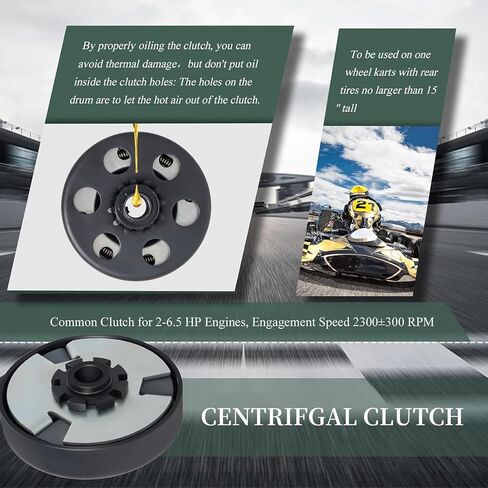 Mini Bike Go Kart Clutch 5/8" Centrifugal Clutch Set Bore 12 Tooth with 35 Chain Predator 212 Clutchs Engine for Lawnmower Fun Kart 6.5HP in Kuwait