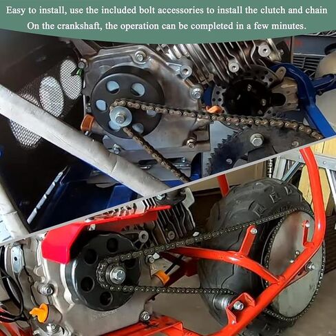Mini Bike Go Kart Clutch 5/8" Centrifugal Clutch Set Bore 12 Tooth with 35 Chain Predator 212 Clutchs Engine for Lawnmower Fun Kart 6.5HP in Kuwait