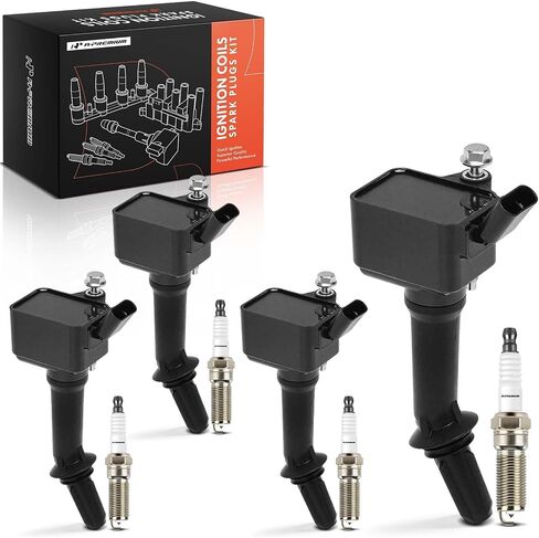 A-Premium Set of 4 Ignition Coil Pack and Iridium Spark Plugs Compatible with Chevrolet Equinox 2018-2020, Malibu 2016-2020, Cruze 2016-2019 & GMC Terrain 2018-2020 & Buick Encore 2016-2019, 1.4L 1.5L in Kuwait