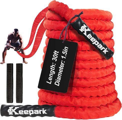 Battle Rope,Weighted Jump Rope,Exercise Rope 1.26 inch,Battle Rope 30ft,Heavy Exercise Rope Workout Rope,Weighted Jump Rope for Men Women in Kuwait