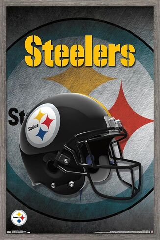 ملصق حائط من Trends International NFL Pittsburgh Steelers - خوذة 16، مقاس 22.375 بوصة × 34 بوصة، إصدار غير مؤطر in Kuwait