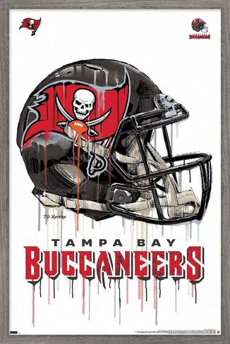 Trends International NFL Tampa Bay Buccaneers - Drip Helmet 20 Wall Poster, 22.375" x 34", Premium Unframed Version in Kuwait