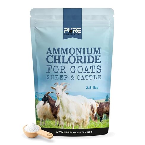 Premium Ammonium Chloride for Goats and Cattle - Veterinarian Approved Ammonium Chloride - High Concentration Chloride Solution - Goat Minerals to Support Growth & Development - 2.5 lbs in Kuwait