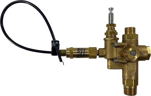1/2" Compression Top Inlet for Copper Tubing, Combo Unloader Pilot Check Valve with Throttle Control Cable for 6.5HP Max Gas air Compressors (095-125 PSI, 12" Throttle Control Cable & Unloader Valve) in Kuwait