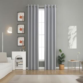 Extra Long Blackout Curtains - 72 to 240 Inch Long Total Blackout Tall Curtains - 2 Story Extra Long Window Floor to High Ceiling Drapes for Living Room Bedroom(1 Panel,Light Grey,52"x120") in Kuwait