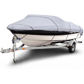 غطاء قارب Budge B-1200-X3 1200 Denier V-Hull Bass أزرق بطول 16'-18' (عرض الشعاع يصل إلى 90 بوصة) مقاوم للماء، شديد التحمل، مقاوم للأشعة فوق البنفسجية in Kuwait