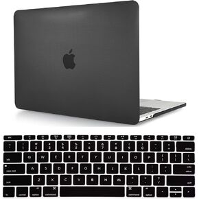 Laptop Case Compatible with MacBook Air 13 inch Case 2010-2017 Release Model A1466 A1369, Glitter Sparkle Pattern Translucent Plastic Shell Case Cover & Keyboard Cover Skin - Black in Kuwait