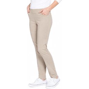 ملابس الجولف النسائية SLIM-SATION - بنطال نسائي عادي ذو ساق مستقيمة مع جيوب (أسود، 4) in Kuwait