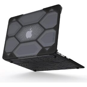 IBenzer Hexact متوافق مع حافظة MacBook Air 13 بوصة الجديدة 2022 2021 2020 M1 A2337 A2179 A1932، حافظة حماية شديدة التحمل لجهاز Apple Mac Air 13 Retina مع معرف اللمس، أسود، HAT13-BK in Kuwait