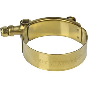 2.75 Inch T-Bolt Hose Clamp, Stainless Steel Hose Clamp Range 72-80mm for 2.75" Hose ID, Gold in Kuwait