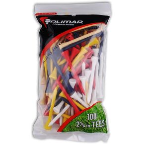 Orlimar Wood Golf Tees Multiple Colors, Assorted Sizes 2-1/8 inch, 2-3/8 inch, 2-3/4 inch 3-1/4 inch or 4 inch Tall Golf Tees, 30, 75, 100, 200, 250, 500 Bulk Packs in Kuwait